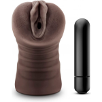 Blush Vagina masturbator Brianna Hot Chocolate met vibratiebullet - Bruin