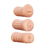 Dream Toys RealStuff set van 3 masturbators mond, vagina, anus