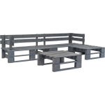 Vidaxl 4-delige Loungeset Pallet Hout - Gris