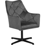 Beliani Vaksala Fauteuil Fluweel 73 X 61 Cm - Grijs