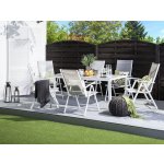 Beliani Catania Tuinset Aluminium 90.5 X 160 Cm - Grijs