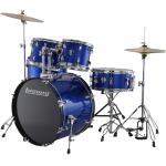 Ludwig Accent Fuse Blue Foil 5-delig drumstel inclusief hardware en bekkens