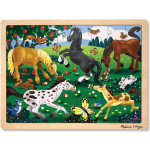 Melissa & Doug Frolicking Horses Houten Puzzel 48-delig