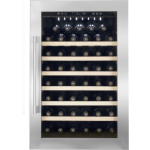 Vinata Wijnklimaatkast Premium Met Rvs Glazen Deur - 48 Flessen - Grijs