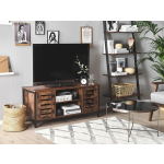 Beliani Vilseck - Tv-meubel-donkere Houtkleur-vezelplaat - Marrón