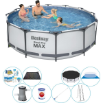 Bestway Steel Pro Max Rond 366x100 Cm - Zwembad Set - Grijs