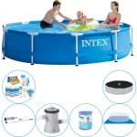 Intex Zwembad Combinatie Pakket - Metal Frame Rond 305x76 Cm - Blauw