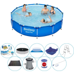 Bestway Steel Pro Rond 366x76 Cm - Deluxe Zwembad Pakket - Blauw