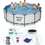 Bestway Steel Pro Max Rond 427x122 Cm - Zwembad Comfort Pakket - Grijs