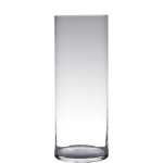 Transparante Home-basics Cylinder Vorm Vaas/vazen Van Glas 50 X 19 Cm - Vazen
