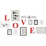 Henzo Fotolijst - Wallset - You & Me Love - Diverse Formaten - Wit Grijs - Zwart