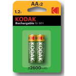 Kodak Rechargeable Ni-mh Aa Battery 2600mah Blister 2