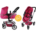 Bandits and Angels - Poppenwagen Pink Angel 2in1 - Roze