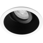 BES LED Spot Armatuur Gu10 - Pragmi Zano Pro - Inbouw Rond - Mat/wit - Aluminium - Kantelbaar - Ø93mm - Zwart