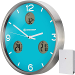 Bresser Wandklok Mytime Io Nx 30 Cm Aluminium/zilver - Azul