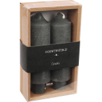 Countryfield Kaarsen Vela 12,5 Cm Wax 2 Stuks - Zwart