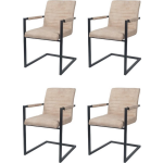 Lizzely Garden & Living Eetkamerstoel Set Van 4 Kuge Design - Beige