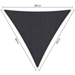 Shadow Comfort Compleet Pakket: Driehoek 3x3x3m Carbon Black Met Rvs Bevestigingsset En Buitendoekreiniger - Grijs