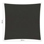 Shadow Comfort Compleet Pakket : Waterafstotend, Vierkant 4x4m Warm Grey - Grijs