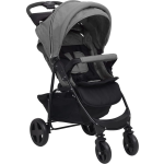 Vidaxl Kinderwagen 2-in-1 Staal Licht - Grijs