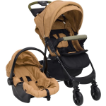 Vidaxl Kinderwagen 3-in-1 Staal Taupe