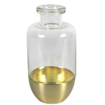 Non-branded Vaas Naomi 13 X 25 Cm Glas Transparant/goud