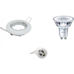 BES LED Led Spot Set - Gu10 Fitting - Inbouw Rond - Glans - Kantelbaar Ø82mm - Philips - Corepro 840 36d - 3.5w - Natuurlijk - Wit