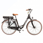 Vogue Elektrische fiets Basic dames Mat Bruin 47cm N3 468 Watt Mat - Zwart
