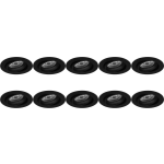 BES LED Spot Armatuur 10 Pack - Pragmi Delton Pro - Gu10 Fitting - Inbouw Rond - Mat - Aluminium - Kantelbaar - Ø82mm - Zwart