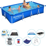 Bestway Deluxe Zwembad Deal - Steel Pro Rechthoekig 400x211x81 Cm - Blauw