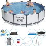 Bestway Steel Pro Max Rond 427x107 Cm - Zwembad Met Accessoires - Grijs