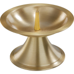 1x Ronde Metalen Stompkaarsenhouder Voor Kaarsen 7-8 Cm Doorsnede - Kaarsenplateaus - Goud