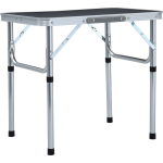 Vidaxl Campingtafel Inklapbaar 60x45 Cm Aluminium - Grijs