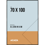 Acaza Fotokader, Lijst Geschikt Voor Foto's Of Posters Van 70 Cm X 100 Cm, Aluminium, Plexiglas, - Zwart