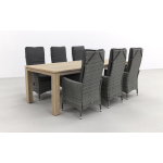 Timber Organic Grey/rome Grey 240 Cm. Tuinset - 7-delig - Grijs