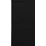 Vidaxl Kantoorkast Met Schuifdeuren 90x40x180 Cm Staal - Negro