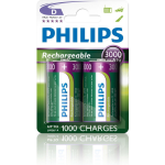 Philips Rechargeable Nimh D/hr20 3000mah Blister 2