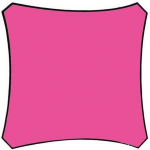 Velleman Compleet Pakket: Schaduwdoek Vierkant 3,6x3,6m Fuchsia Met Waterafstootmiddel En Rvs Bevestigingsset - Roze