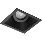 BES LED Spot Armatuur Gu10 - Pragmi Zano Pro - Inbouw Vierkant - Mat - Aluminium - Kantelbaar - 93mm - Zwart