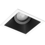 BES LED Spot Armatuur Gu10 - Pragmi Zano Pro - Inbouw Vierkant - Mat/wit - Aluminium - Kantelbaar - 93mm - Zwart