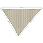 Shadow Comfort Compleet Pakket: Driehoek 4x4,5x5m Sahara Sand Met Rvs Bevestigingsset En Buitendoekreiniger - Beige