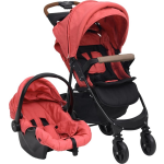 Vidaxl Kinderwagen 3-in-1 Staal - Rood