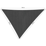 Shadow Comfort Compleet Pakket: Driehoek 4,5x5x5,5m Duocolor Carbon Black Met Rvs Bevestigingsset En Buitendoekreiniger - Grijs