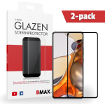 2-pack Bmax Xiaomi 11t Pro Screenprotector - Glass - Full Cover 2.5d - Black