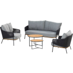 Outdoor Ravello Loungeset 5-delig - Donker - Grijs