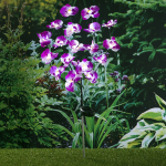 Huismerk Premium Orchidee LED Verlichting Op Zonne-energie - 75 Cm - Paars