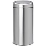 Brabantia Touch Bin Afvalemmer 2 X 20 Liter Met 2 Kunststof Binnenemmers - Matt Steel Fingerprint Proof - Silver