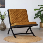 Bronx71 Design Fauteuil Madrid Velvet Luxury Oker - Geel