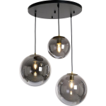 Bronx71 Hanglamp Alvin 3-lichts Smoke - Zwart