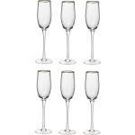 4Goodz Petit Salon Champagne Flutes 6 Stuks Inh. 21 Cl Meten Rand - Goud